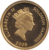 2005 GOLD PROOF TEN DOLLARS SOLOMON ISLANDS - GOLD WORLD COINS - Cambridgeshire Coins