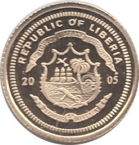 2005 GOLD TEN DOLLARS LIBERIA ( PROOF ) - GOLD WORLD COINS - Cambridgeshire Coins