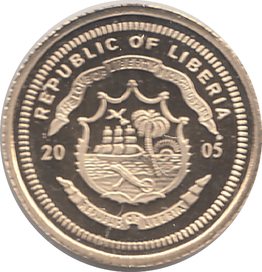 2005 GOLD TEN DOLLARS LIBERIA ( PROOF ) - GOLD WORLD COINS - Cambridgeshire Coins