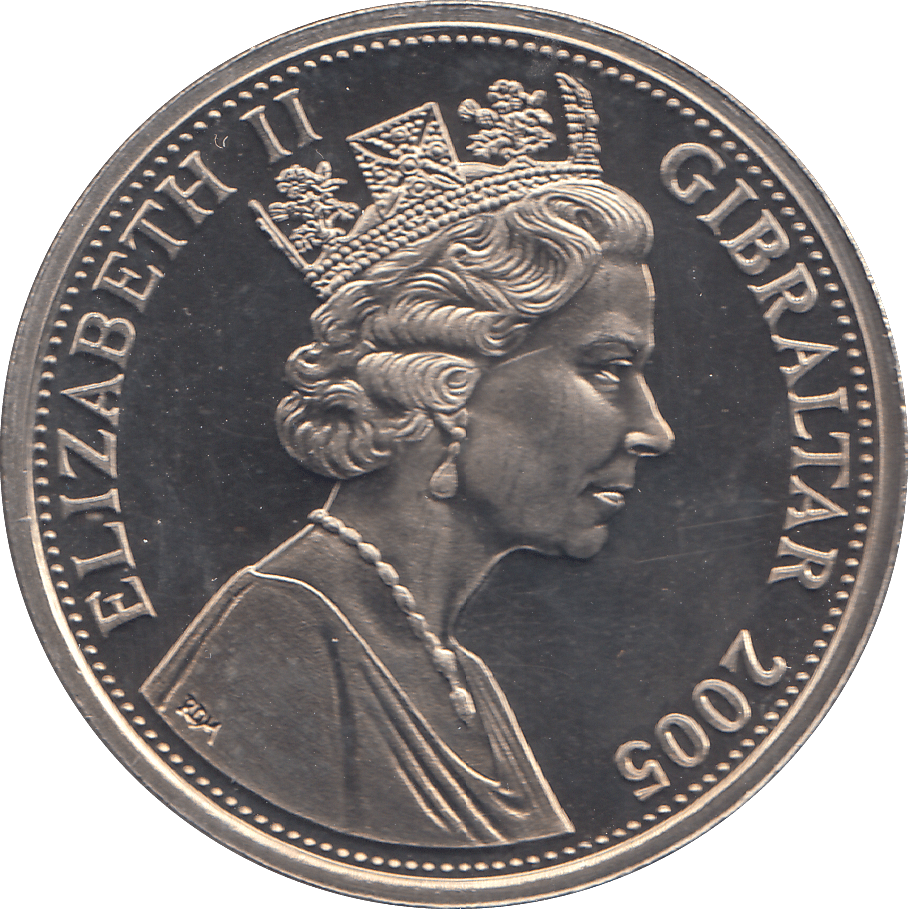 2005 ONE CROWN BATTLE OF TRAFALGAR ( BU ) - WORLD COINS - Cambridgeshire Coins