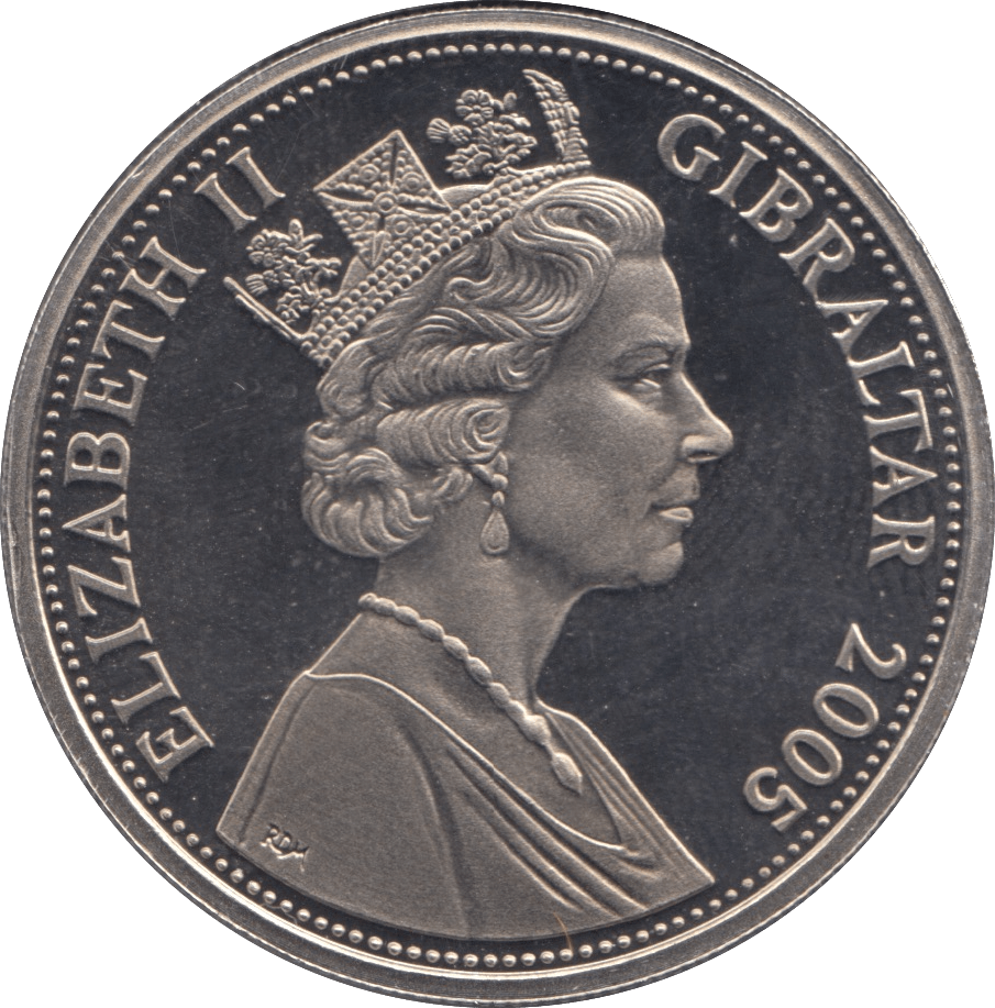 2005 ONE CROWN COIN GIBRALTAR F416 - WORLD COINS - Cambridgeshire Coins