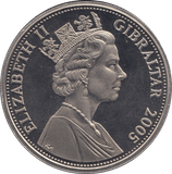 2005 ONE CROWN COIN GIBRALTAR F416 - WORLD COINS - Cambridgeshire Coins