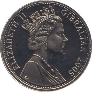 2005 ONE CROWN COIN GIBRALTAR - WORLD COINS - Cambridgeshire Coins