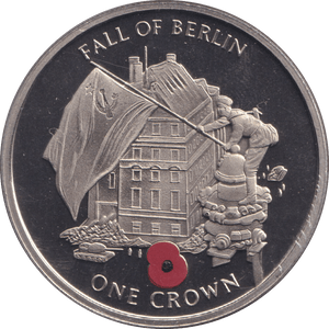 2005 ONE CROWN FALL OF BERLIN (BU) - CROWN - Cambridgeshire Coins