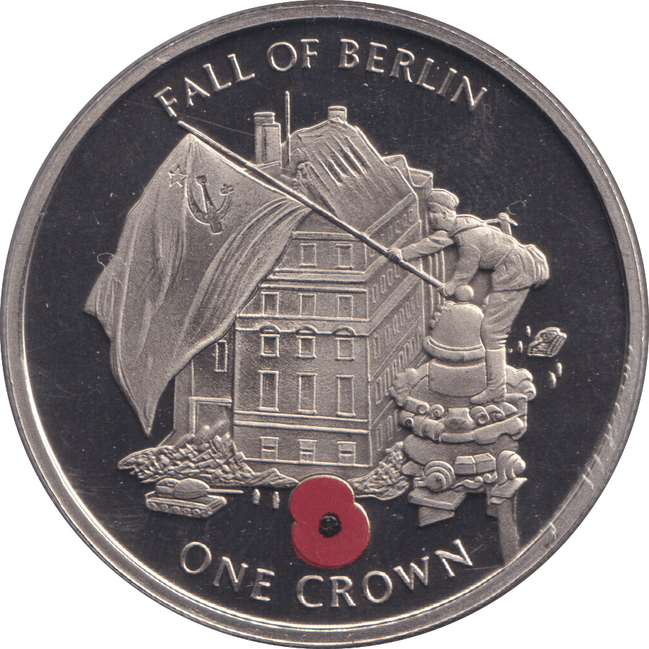 2005 ONE CROWN FALL OF BERLIN (BU) - CROWN - Cambridgeshire Coins
