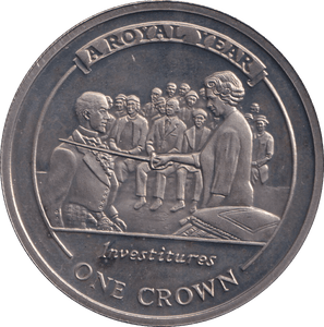 2005 ONE CROWN GIBRALTAR A ROYAL YEAR INVESTITURES - WORLD COINS - Cambridgeshire Coins