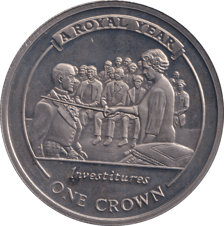 2005 ONE CROWN GIBRALTAR A ROYAL YEAR INVESTITURES - WORLD COINS - Cambridgeshire Coins