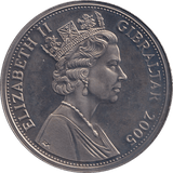 2005 ONE CROWN GIBRALTAR A ROYAL YEAR STATE VISITS - WORLD COINS - Cambridgeshire Coins
