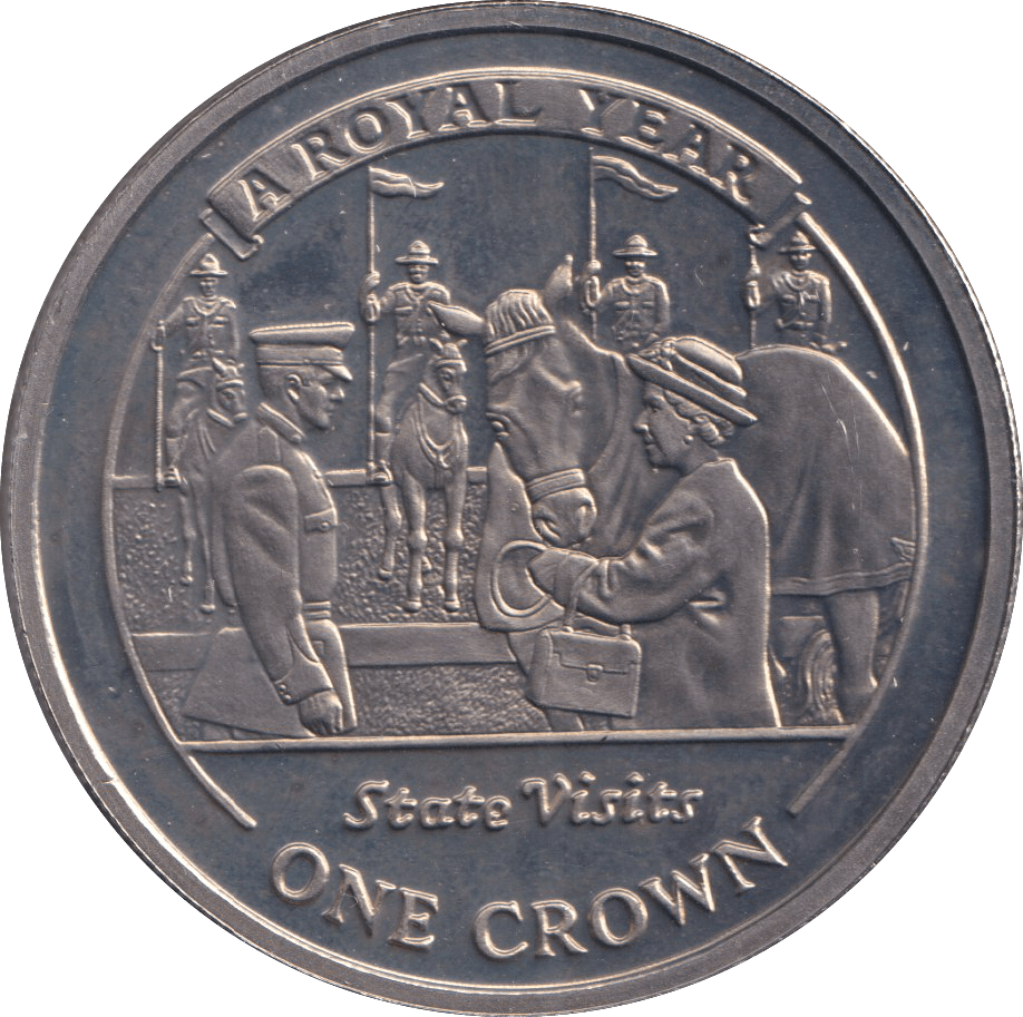2005 ONE CROWN GIBRALTAR A ROYAL YEAR STATE VISITS - WORLD COINS - Cambridgeshire Coins
