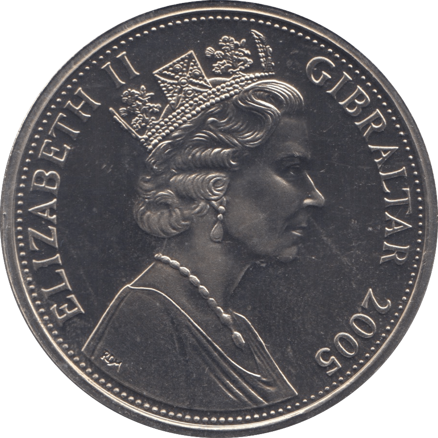 2005 ONE CROWN GIBRALTAR F438 - WORLD COINS - Cambridgeshire Coins