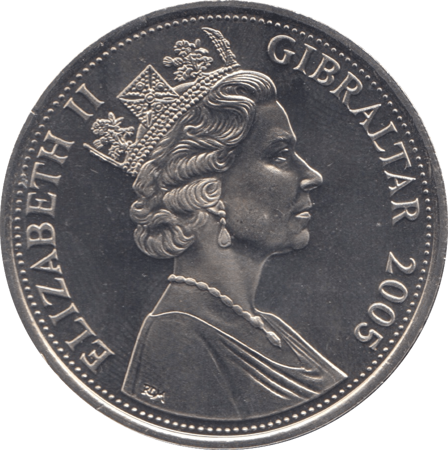2005 ONE CROWN GIBRALTAR F462 - WORLD COINS - Cambridgeshire Coins
