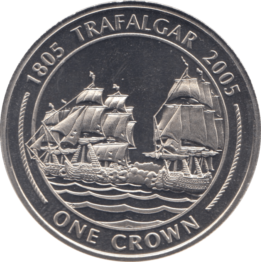 2005 ONE CROWN GIBRALTAR F462 - WORLD COINS - Cambridgeshire Coins