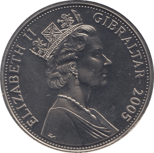 2005 ONE CROWN GIBRALTAR F473 - WORLD COINS - Cambridgeshire Coins