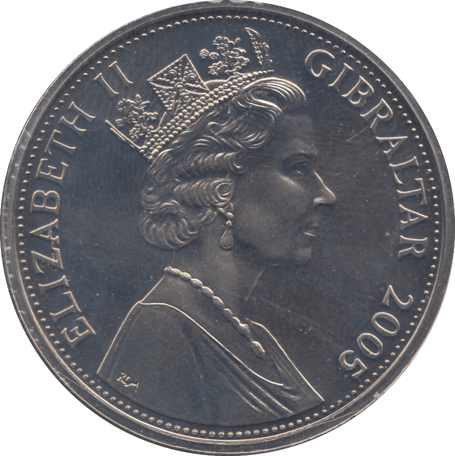 2005 ONE CROWN GIBRALTAR F493 - WORLD COINS - Cambridgeshire Coins