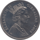 2005 ONE CROWN GIBRALTAR F493 - WORLD COINS - Cambridgeshire Coins