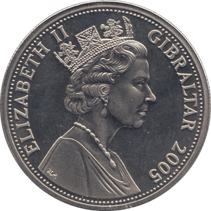 2005 ONE CROWN GIBRALTAR F529 - WORLD COINS - Cambridgeshire Coins