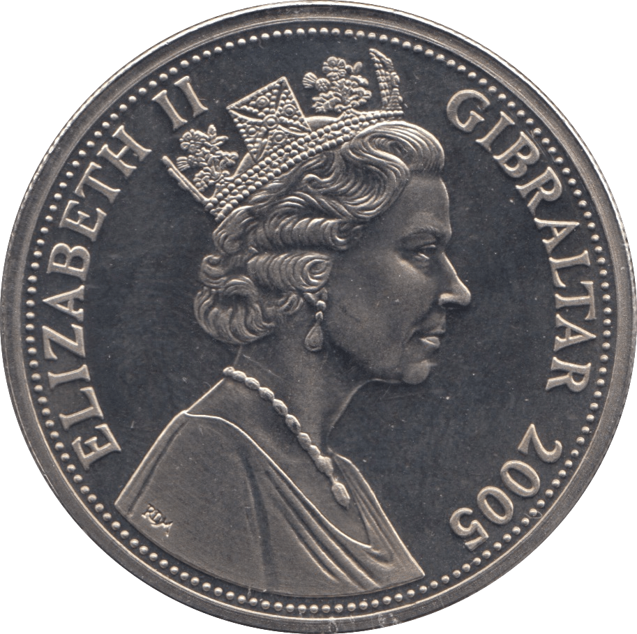 2005 ONE CROWN GIBRALTAR F529 - WORLD COINS - Cambridgeshire Coins