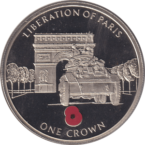 2005 ONE CROWN LIBERATION OF PARIS (BU) - CROWN - Cambridgeshire Coins