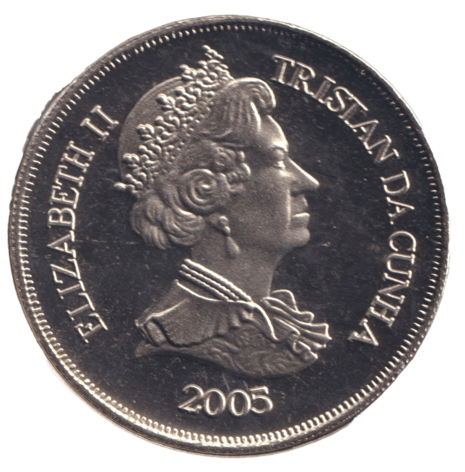 2005 ONE CROWN POPE JOHN PAUL II TRISTAN DA CUNHA - WORLD COINS - Cambridgeshire Coins