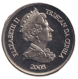 2005 ONE CROWN POPE JOHN PAUL II TRISTAN DA CUNHA - WORLD COINS - Cambridgeshire Coins