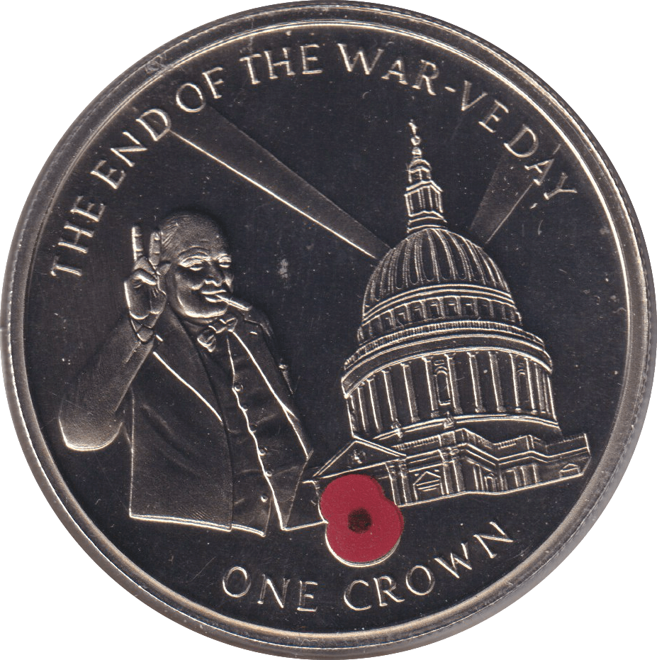 2005 ONE CROWN THE END OF THE WAR - VE DAY (BU) - CROWN - Cambridgeshire Coins