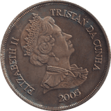 2005 ONE CROWN TRISTAN DA CUNHA - WORLD COINS - Cambridgeshire Coins