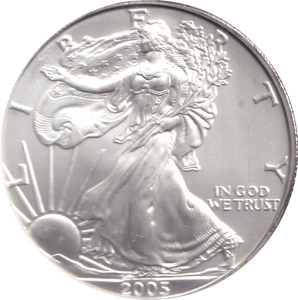 2005 ONE DOLLAR SILVER PROOF IN GOD WE TRUST - SILVER WORLD COINS - Cambridgeshire Coins