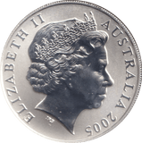 2005 ONE DOLLAR SILVER PROOF KANGAROO - SILVER WORLD COINS - Cambridgeshire Coins