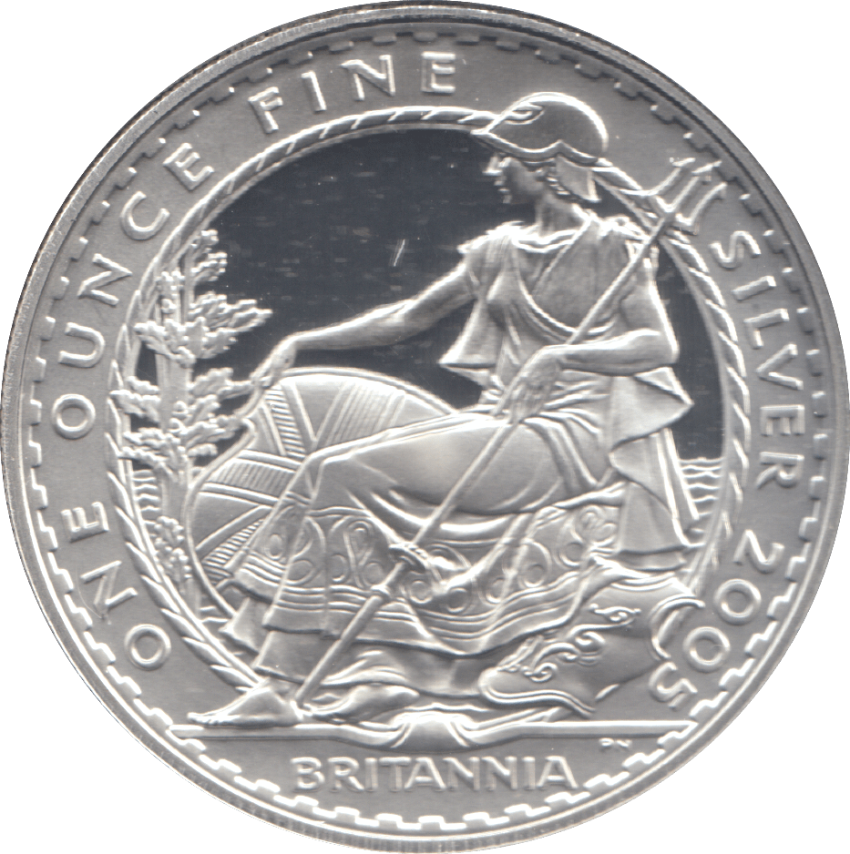 2005 ONE OUNCE FINE SILVER BRITANNIA TWO POUND COIN - SILVER BRITANNIA - Cambridgeshire Coins