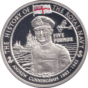 2005 PROOF SILVER FIVE POUNDS- ANDREW CUNNINGHAM - Silver Proof - Cambridgeshire Coins