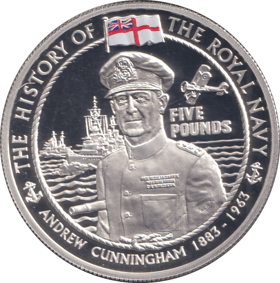 2005 PROOF SILVER FIVE POUNDS- ANDREW CUNNINGHAM - Silver Proof - Cambridgeshire Coins