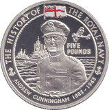 2005 PROOF SILVER FIVE POUNDS - ANDREW CUNNINGHAM - Silver Proof - Cambridgeshire Coins