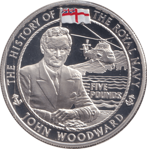 2005 PROOF SILVER FIVE POUNDS- JOHN WOODWARD - Silver Proof - Cambridgeshire Coins