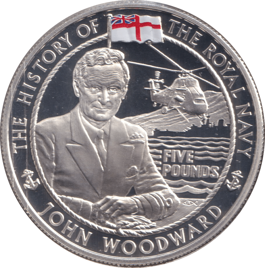 2005 PROOF SILVER FIVE POUNDS- JOHN WOODWARD - Silver Proof - Cambridgeshire Coins
