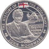2005 PROOF SILVER FIVE POUNDS - JOHN WOODWARD - Silver Proof - Cambridgeshire Coins