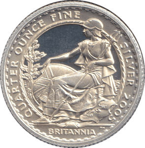 2005 SILVER 1/4 OZ BRITANNIA 50 PENCE - SILVER WORLD COINS - Cambridgeshire Coins