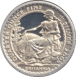 2005 SILVER 1/4 OZ BRITANNIA 50 PENCE - SILVER WORLD COINS - Cambridgeshire Coins