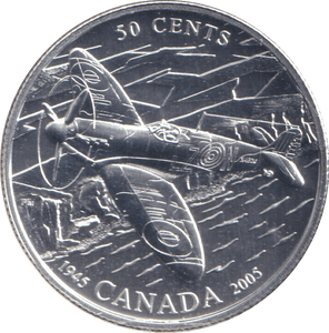 2005 SILVER 50 CENTS CANADA - SILVER WORLD COINS - Cambridgeshire Coins