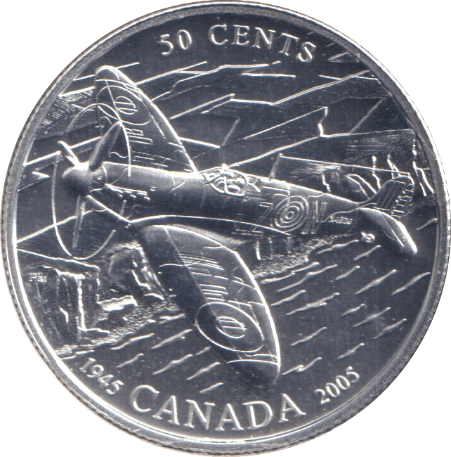 2005 SILVER 50 CENTS CANADA - SILVER WORLD COINS - Cambridgeshire Coins