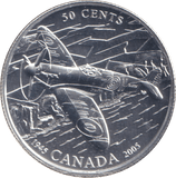 2005 SILVER 50 CENTS CANADA - SILVER WORLD COINS - Cambridgeshire Coins