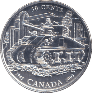 2005 SILVER 50 CENTS CANADA - SILVER WORLD COINS - Cambridgeshire Coins