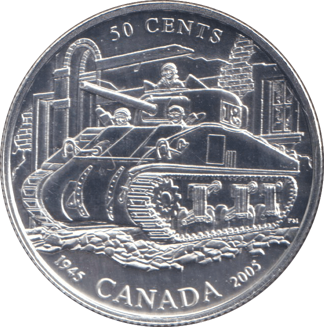 2005 SILVER 50 CENTS CANADA - SILVER WORLD COINS - Cambridgeshire Coins