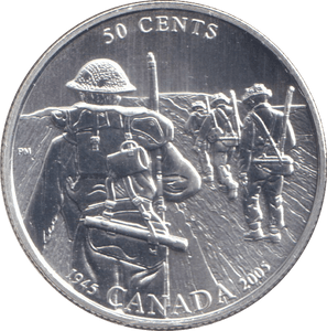 2005 SILVER 50 CENTS CANADA - SILVER WORLD COINS - Cambridgeshire Coins