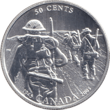 2005 SILVER 50 CENTS CANADA - SILVER WORLD COINS - Cambridgeshire Coins