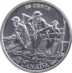 2005 SILVER 50 CENTS CANADA - SILVER WORLD COINS - Cambridgeshire Coins