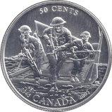 2005 SILVER 50 CENTS CANADA - SILVER WORLD COINS - Cambridgeshire Coins