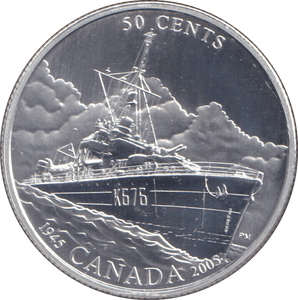 2005 SILVER 50 CENTS CANADA - SILVER WORLD COINS - Cambridgeshire Coins