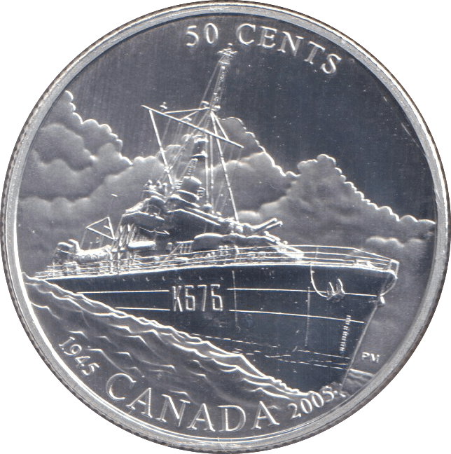 2005 SILVER 50 CENTS CANADA - SILVER WORLD COINS - Cambridgeshire Coins