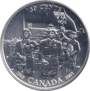 2005 SILVER 50 CENTS CANADA - SILVER WORLD COINS - Cambridgeshire Coins