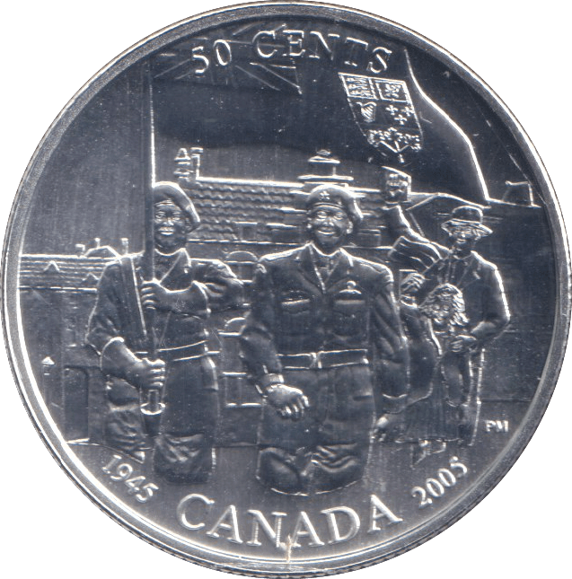 2005 SILVER 50 CENTS CANADA - SILVER WORLD COINS - Cambridgeshire Coins